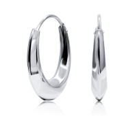 Classy Silver Hoop Earring HO-1695